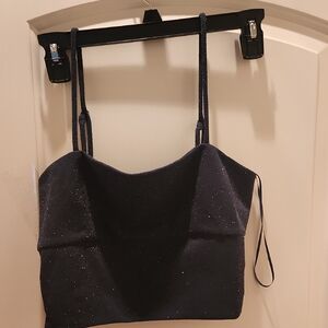 ASOS Sparkling Xs Blue Crop Top Nwt